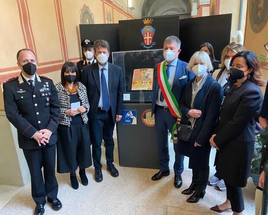 Riconsegnata la biccherna all'Archivio di Stato di Siena